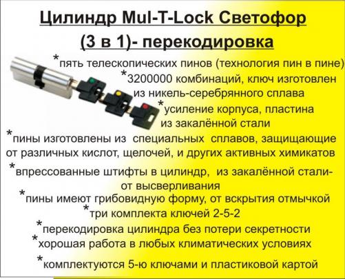 Цилиндр «Mul-T-Lock Classic - Светофор»